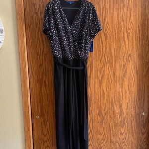 Apt. 9 Black and White Polka Dot Jumpsuit